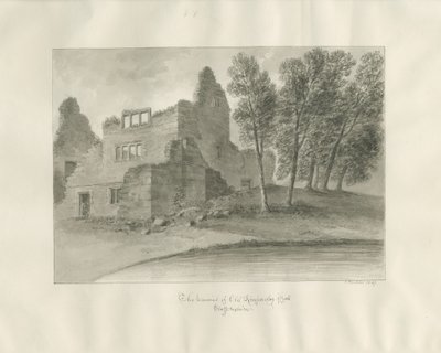 Biddulph - Knypersley Hall [gammel]: sepia tegning af John Buckler