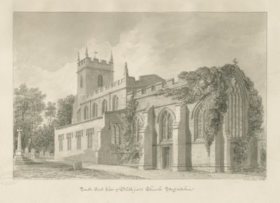 Blithfield Church: sepia tegning af John Buckler