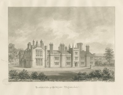 Blithfield Hall: sepia drawing, 1823dani af John Buckler