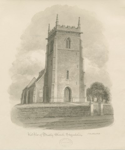 Bradley Church: sepia tegning af John Buckler