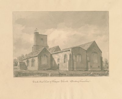 Buckinghamshire - Chenies Church: sepia drawing, 1824dani af John Buckler