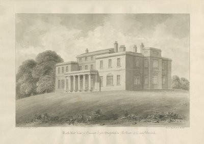 Canwell Hall: sepia tegning af John Buckler
