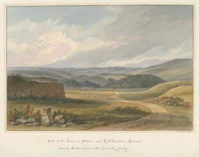 Cornwall - Kilkhampton - Huset i Stowe, 1827 af John Buckler