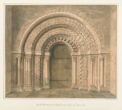 Cornwall - Kilkhampton Kirke af John Buckler
