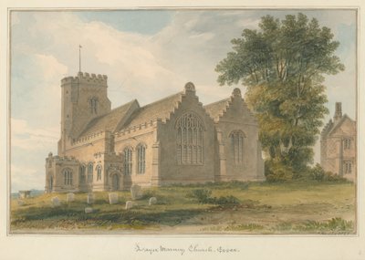 Essex - Layer Marney Church, 1825 af John Buckler