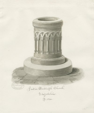 Font hos Biddulph af John Buckler