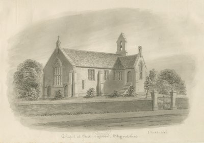Great Haywood Chapel: sepia tegning af John Buckler