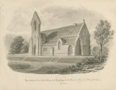 Knightley Chapel: sepia tegning af John Buckler