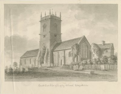 Lapley Church: sepia tegning af John Buckler