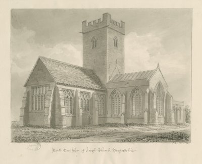 Leigh Church: sepia tegning af John Buckler