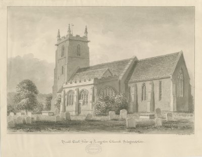 Longdon Church: sepia tegning af John Buckler