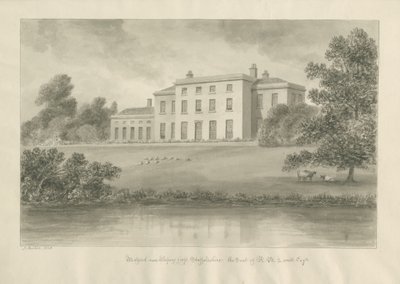 Milford House: sepia tegning af John Buckler