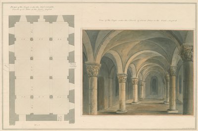 Oxfordshire - Oxford - Crypt of St. Peter i East Church, 1803 af John Buckler