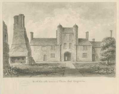 Pillaton Hall: sepia tegning af John Buckler