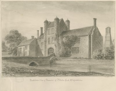 Pillaton Hall: sepia drawing, 1841dani af John Buckler