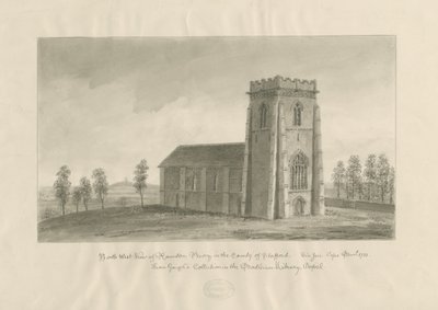 Ranton Abbey [Priory]: sepia-tegning, nd [1770-1851] (tegning) af John Buckler