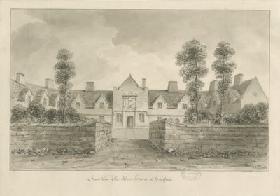 Stafford - Almshuse: sepia tegning af John Buckler