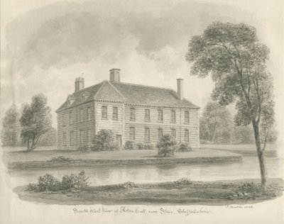 Sten - Aston Hall: sepia tegning af John Buckler