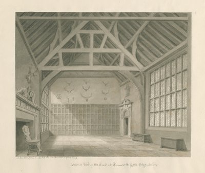 Tamworth Castle: sepia-tegning, april 1849 (tegning) af John Buckler