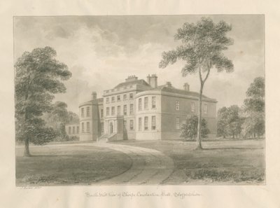Thorpe Constantine Hall: sepia vask tegning, 1848 af John Buckler