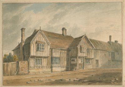 Warwickshire - Stratford - Shakespeares hus, 1826 af John Buckler
