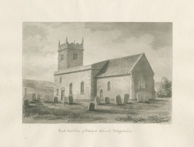 Vandfaldskirke: sepia vask tegning af John Buckler