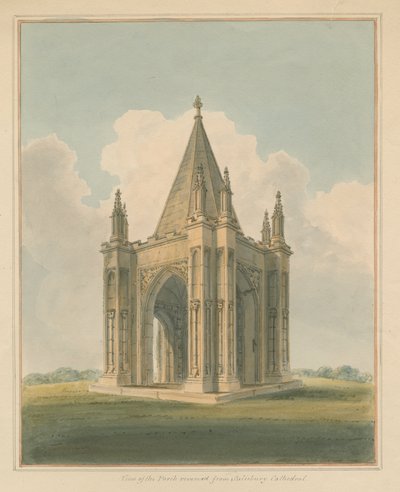 Wiltshire - Salisbury Cathedral - Porch, 1800 af John Buckler