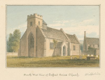 Wiltshire - Teffont Evias kirke af John Buckler