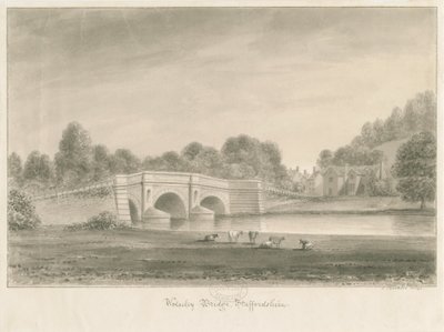 Wolseley Bridge: sepia tegning af John Buckler
