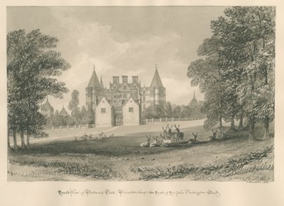 Worcestershire - Westwood Park: sepia-tegning, 1833 af John Buckler