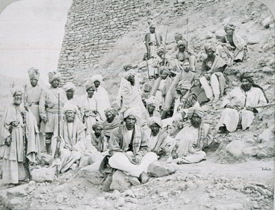 Khyber Chiefs and Khans, Jamrud Fort, North West Frontier, 1878 ca. af John Burke