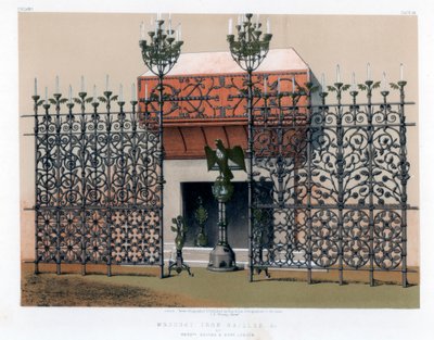 Smedejernsgitter, 1800-tallet. af John Burley Waring