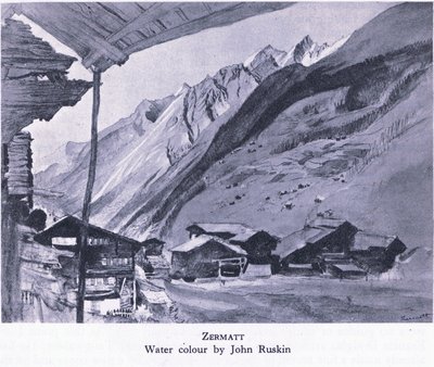 Zermatt, fra British Adventure udgivet af Collins, 1947 af John Bushin
