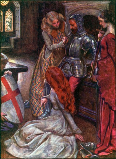 Christian Armed (farvelitografi) af John Byam Liston Shaw