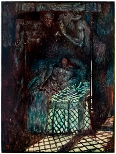 "Christianas drøm" fra "Pilgrimmens fremgang fra denne verden, til det som skal komme" af John Bunyan af John Byam Liston Shaw