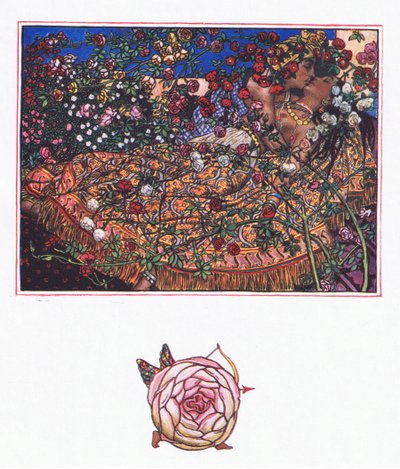 Sang af Gulbaz, illustration fra The Garden of Kama (og andre tekster fra Indien), 1920 af John Byam Liston Shaw