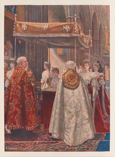 Kuningatar Alexandran voitelu af John Byam Liston Shaw