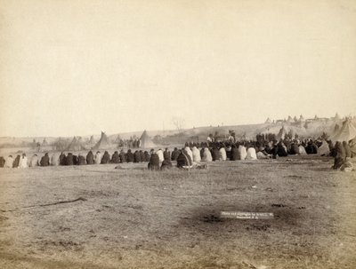 Indian Council i fjendtlig lejr, 1891 af John C. H. Grabill