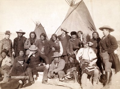 Indiske høvdinge og amerikanske embedsmænd ved Pine Ridge, 1891 af John C. H. Grabill