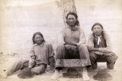 Tre Lakota-teenagedrenge i vestligt tøj, 1891 af John C. H. Grabill