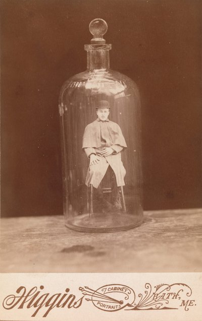 Mand i flaske, ca. 1888. af John C. Higgins