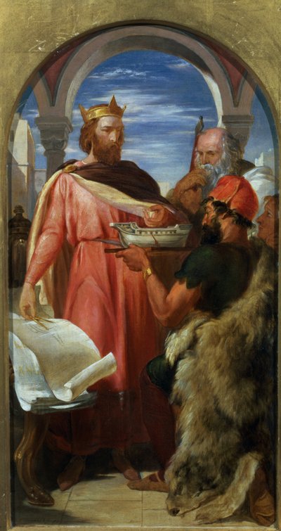 En model til Alfreds flåde, 1851 af John Callcott Horsley