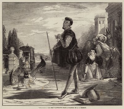 Malvolio i solen, tolvte nat af John Callcott Horsley