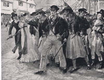 Naval Mutineers Ashore, illustration fra 