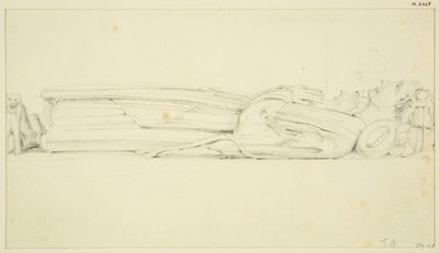 Billede af William Canynges i St Mary Redcliffe (og det andet billede på bagsiden) (blyant og akvarel på papir) af John Carter