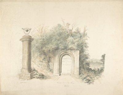 Titelside til en gruppe af planer, forhøjninger og naturskønne interiører af Lea Castle, Worcestershire..., 18 af John Carter.