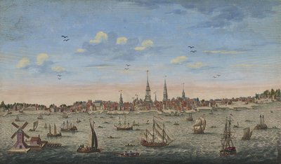 Et østperspektivbillede af Philadelphia, 1778 af John Carwitham