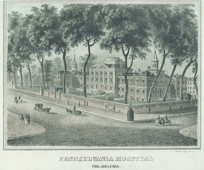Pennsylvania Hospital, 1838 af John Caspar Wild