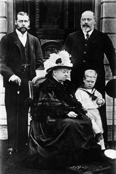 Fire generationer af victorianske royale, taget i Osborne House, 5. august 1899 af John Chancellor