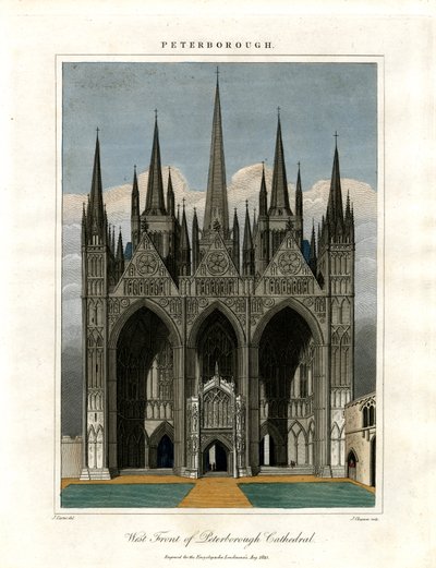 Vestfronten af Peterborough Cathedral af John Chapman